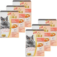 Produktbild von Cat Bonbon Leckerli Feine Filets Lachs und Huhn für erwachsene Katzen 6er Set