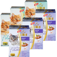 Produktbild von Cat Bonbon Probierpaket Feine Filets für Katzen Adult Makrele mit Reis, Bonito, Huhn und Shrimps 3 x 85 g