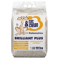 Produktbild von Cat & Clean Brilliant Plus Katzenstreu mit Silikat und Babypuderduft 10 kg - 2 x 10 kg
