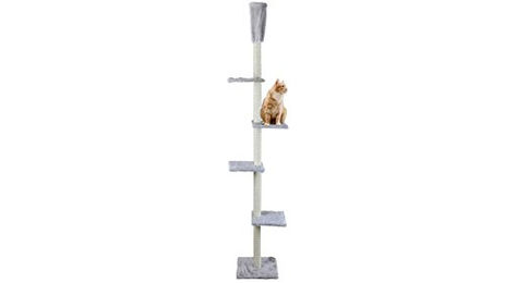 Produktbild von Cat Dream Katzen-Kratzbaum raumhoch grau mit Deckenspanner