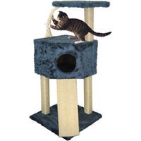Produktbild von Cat Dream Kratzbaum Eckmodell aus Holz Blau 40x40x112 cm