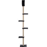 Produktbild von CAT DREAM Kratzbaum raumhoch mit Deckenspanner aus Holz in Schwarz