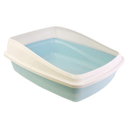 Produktbild von Cat Love Katzentoilette offene Schalentoilette aus Kunststoff blau grau Größe L