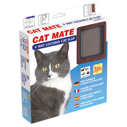 Produktbild von Cat Mate 309 B Magnetische 4-Wege Katzentür aus Kunststoff in Braun