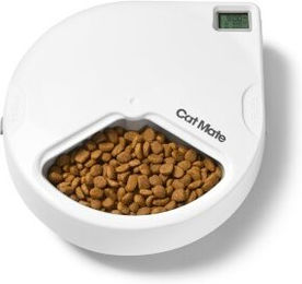 Cat Mate C300 Automatischer Futterautomat für Katzen und kleine Hunde mit digitalem Timer, Weiß - 990 g – Bild 1 von 13