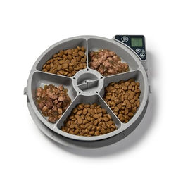 Cat Mate C500 Automatischer Futterautomat für Katzen und kleine Hunde mit digitalem Timer und 5 Näpfen in Grau – Bild 1 von 7