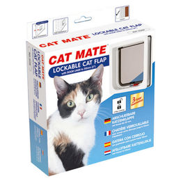 Produktbild von Cat Mate Katzenklappe 234 mit Magnetverschluss aus Kunststoff in Weiß
