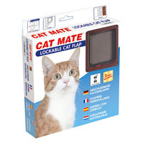 Produktbild von Cat Mate Katzenklappe mit Magnetverschluss Braun aus Kunststoff - 1 Stk.