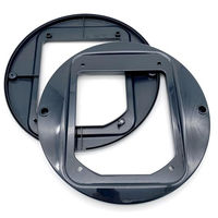 Produktbild von Cat Mate Wandadapter-Set für Glasplatten aus Kunststoff, Dunkelgrau