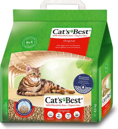 Cat's Best Original Katzenstreu Holzstreu unparfümiert 10 l - 4,3 kg – Bild 1 von 9