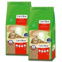 Produktbild von Cat's Best Original Unparfümiertes Holzstreu für Katzen 2x 17,2 kg