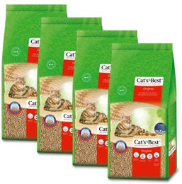 Produktbild von Cat's Best Original Unparfümiertes Holzstreu für Katzen 4x17,2 kg