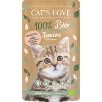 Produktbild von Cat's Love Bio Katzen Nassfutter Junior Geflügel Stückchen in Gelee 6 x 100 g - 6 x 100 g