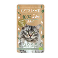 Produktbild von Cat's Love Bio Katzenfutter Ente Stückchen in Gelee Adult 6x100g