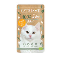 Produktbild von Cat's Love Bio Katzenfutter Huhn Stückchen in Gelee Adult 6x100g