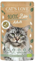 CAT'S LOVE Bio Nassfutter Katze Adult Ente Stückchen in Gelee 24x100 g - 24 x 100 g – Bild 1 von 2