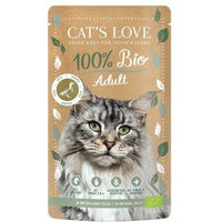 Produktbild von CAT'S LOVE Bio Nassfutter Katze Adult Ente Stückchen in Gelee 6x100 g - 6 x 100 g