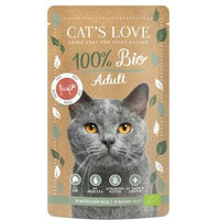 Produktbild von CAT'S LOVE Bio Nassfutter Katze Adult Rind Stückchen in Gelee 12x100 g - 12 x 100 g