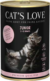 Cat's Love Junior Katzen Nassfutter Huhn Stückchen in Sauce für Kitten 6 x 400 g - 6 x 400 g – Bild 1 von 3