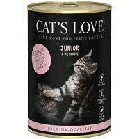 Produktbild von Cat's Love Junior Katzenfutter Huhn getreidefrei 6x400g