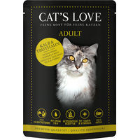 Produktbild von Cat's Love Katzen Nassfutter Adult Kalb und Truthahn Stückchen in Gelee 12 x 85 g - 12 x 85 g