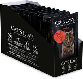 Cat's Love Katzen Nassfutter Adult Multipack 12x85g Getreidefrei mit hohem Fleischanteil - 12 x 85 g – Bild 1 von 4