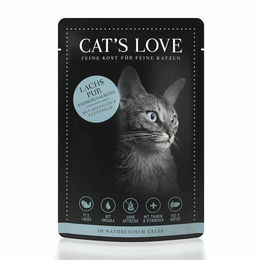 Cat's Love Katzenfutter Lachs Pur Adult Stückchen in Gelee 12 x 85 g - 12 x 85 g – Bild 1 von 6