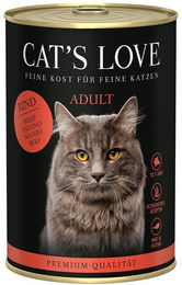 Cat's Love Katzenfutter Rind Pur getreidefrei für erwachsene Katzen 6x400g – Bild 1 von 3