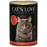 Produktbild von Cat's Love Katzenfutter Rind Pur getreidefrei für erwachsene Katzen 6x400g