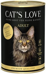 CAT'S LOVE Nassfutter für Katzen Adult Huhn mit hohem Fleischanteil ohne Konservierungsstoffe 6x400 g - 6 x 400 g – Bild 1 von 2