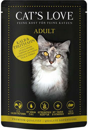Cat's Love Nassfutter für Katzen Adult Kalb und Truthahn mit hohem Fleischanteil 12x85g – Bild 1 von 1