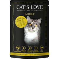 Produktbild von Cat's Love Nassfutter für Katzen Adult Kalb und Truthahn mit hohem Fleischanteil 12x85g