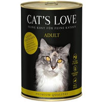 Produktbild von CAT'S LOVE Nassfutter für Katzen Adult Kalb und Truthahn mit hohem Fleischanteil 6x400 g - 6 x 400 g
