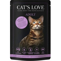 Produktbild von CAT'S LOVE Nassfutter für Katzen Adult Lachs und Huhn in Gelee 24x85 g - 24 x 85 g
