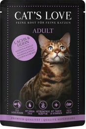 Produktbild von CAT'S LOVE Nassfutter für Katzen Adult Lachs und Huhn in Gelee 48x85 g - 48 x 85 g