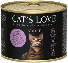 Produktbild von Cat's Love Nassfutter für Katzen Fisch und Huhn getreidefrei 6x200g
