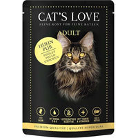 Produktbild von Cat's Love Nassfutter Huhn Pur mit Leinöl und Brennnessel für erwachsene Katzen 12x85g mit hohem Fleischanteil