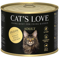 Produktbild von Cat's Love Nassfutter Huhn Pur mit Leinöl und Brennnessel für Katzen Adult Getreidefrei Monoprotein 6x200g