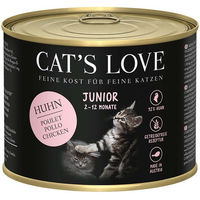 Produktbild von Cat's Love Nassfutter Junior Huhn Pur getreidefrei mit Algenkalk und Distelöl 6x200g