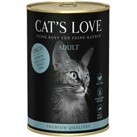 Produktbild von CAT'S LOVE Nassfutter Katze Adult Fisch pur mit hohem Fleischanteil ohne Konservierungsstoffe 6x400 g - 6 x 400 g