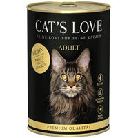 Produktbild von CAT'S LOVE Nassfutter Katze Adult Huhn mit hohem Fleischanteil ohne Konservierungsstoffe 24x400 g - 24 x 400 g