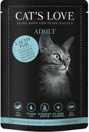 CAT'S LOVE Nassfutter Katze Adult Lachs Stückchen in Gelee mit Distelöl und Petersilie 24x85 g - 24 x 85 g – Bild 1 von 3