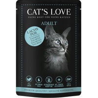 Produktbild von CAT'S LOVE Nassfutter Katze Adult Lachs Stückchen in Gelee mit Distelöl und Petersilie 24x85 g - 24 x 85 g