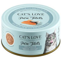 Produktbild von CAT'S LOVE Nassfutter Katze Adult Pure Filets Lachs 6x100 g - 6 x 100 g