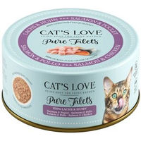 Produktbild von CAT'S LOVE Nassfutter Katze Adult Pure Filets Lachs und Huhn 12x100 g