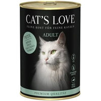 Produktbild von CAT'S LOVE Nassfutter Katze Adult Pute mit hohem Fleischanteil ohne Konservierungsstoffe 24x400 g - 24 x 400 g