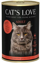 CAT'S LOVE Nassfutter Katze Adult Rind mit hohem Fleischanteil ohne Konservierungsstoffe 12x400 g - 12 x 400 g – Bild 1 von 2
