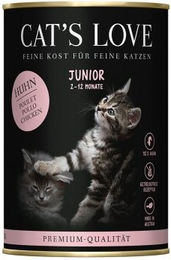CAT'S LOVE Nassfutter Katze Junior Huhn 6x400 g - 6 x 400 g – Bild 1 von 2