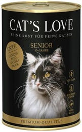 CAT'S LOVE Nassfutter Katze Senior Ente mit hohem Fleischanteil 6x400 g - 6 x 400 g – Bild 1 von 2