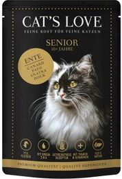 CAT'S LOVE Nassfutter Katze Senior Ente Stückchen in Gelee getreidefrei 12x85 g - 12 x 85 g – Bild 1 von 3